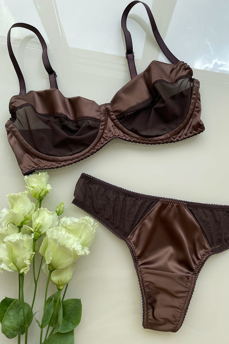 Collette Chocolate Lingerie Set - Angie's showroom