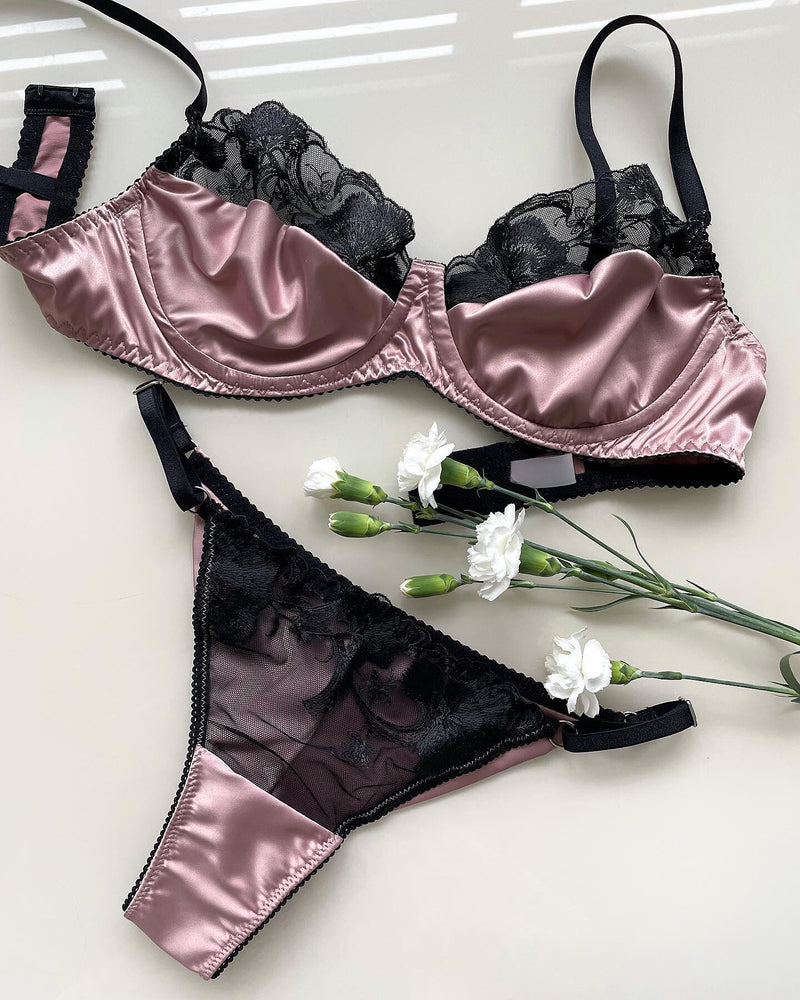 Premium New Cherry Blossom Blush Lingerie Set - Angie's Showroom Premium New Cherry Blossom Blush Lingerie Set - Angie's Showroom