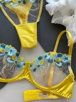 Dahlia yellow lingerie set - Angie's Showroom