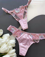 Pink Hibiscus Lingerie set panty - Angies Showroom