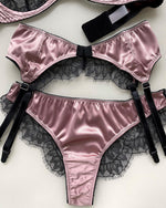 Rose Quartz Romance Garter Belt - Angies Showroom