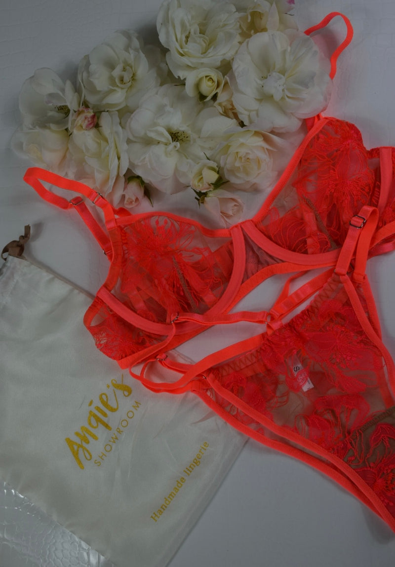 Shop Sicily Neon Orange Lingerie Set Online Angie's showroom Angie's Showroom Shop Sicily Neon Orange Lingerie Set Online Angie's showroom Angie's Showroom