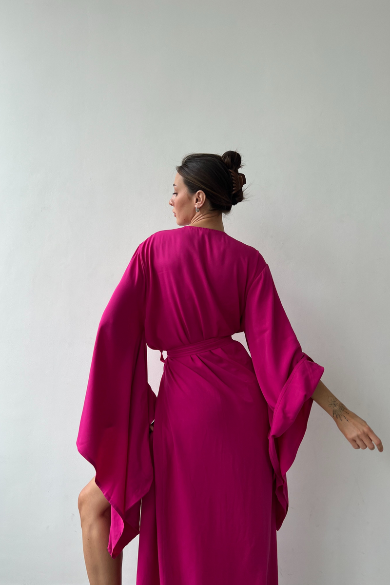 Breeze Fuchsia Kimono Robe