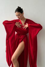 Flames Red Kimono Robe