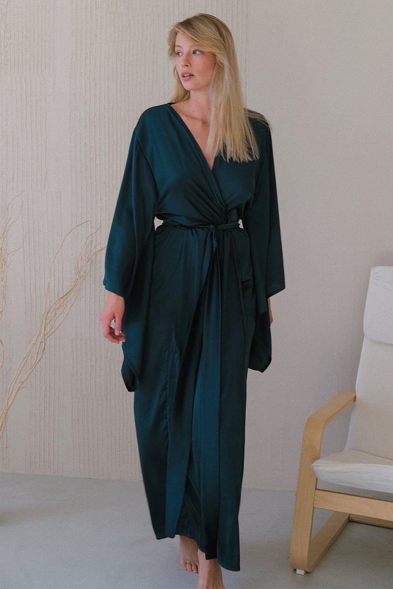Kimono-Sleeves-Silk-Long-Robe-green-angies-showroom