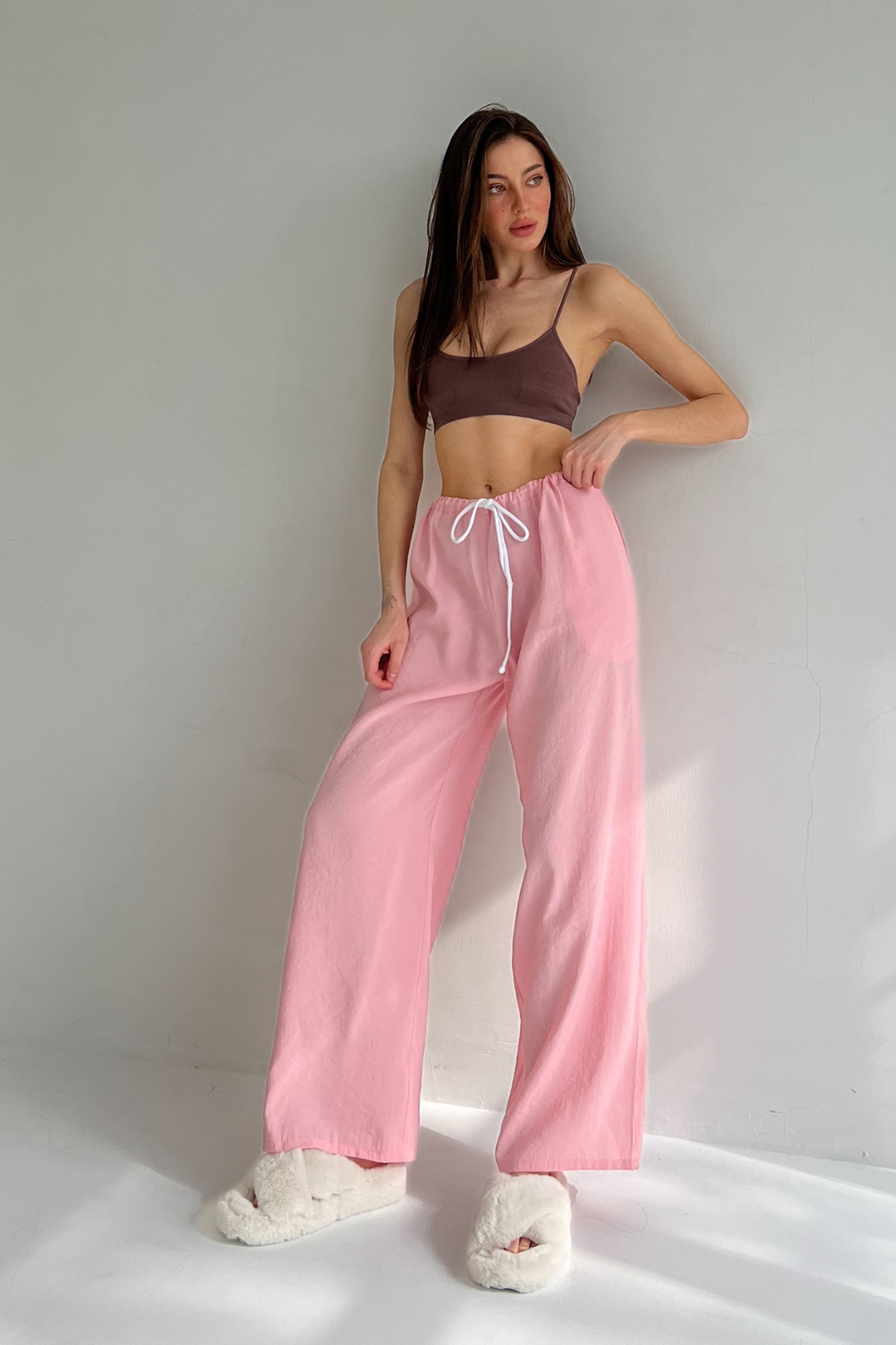 Shop handmade Angelika 3-pieces pajama set - Pants, Bra-top, Shirt