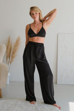 Angelika Silky 3-pieces pajama set - Pants, Bra-top, Shirt - Angie's showroom
