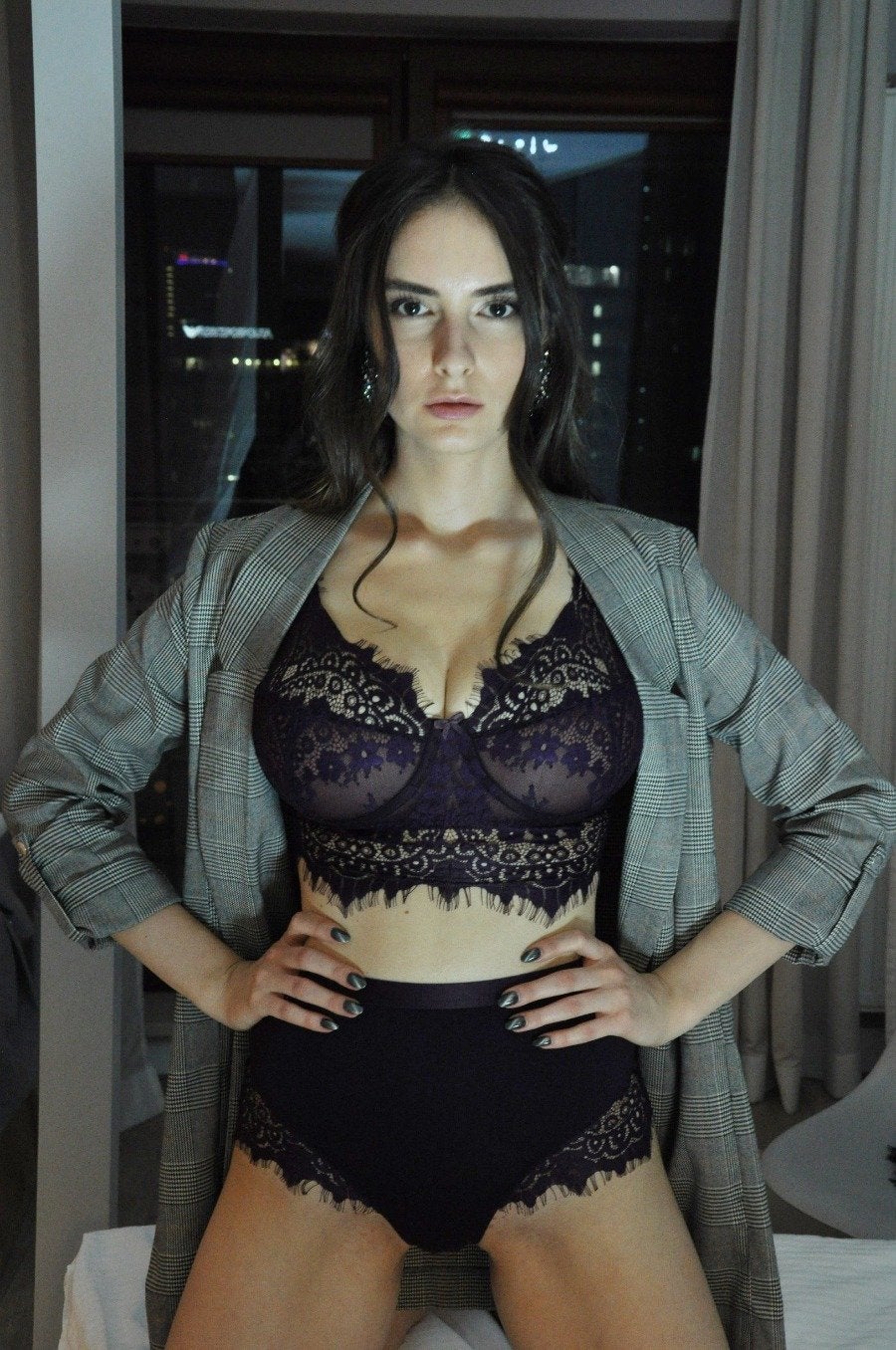 Shop Luxury Lace Strap Purple Bikini Panty Online – Angie's Showroom