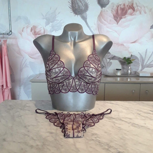 Shop Clarissa Neon Pink Lace Bra Online – Angie's showroom