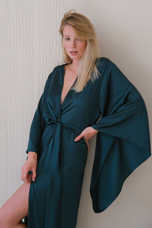 Kimono Sleeves Long Robe - Angie's showroom