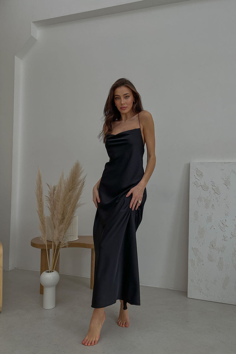Mirabel Long Slip Dress Maxi Gown - Angie's showroom