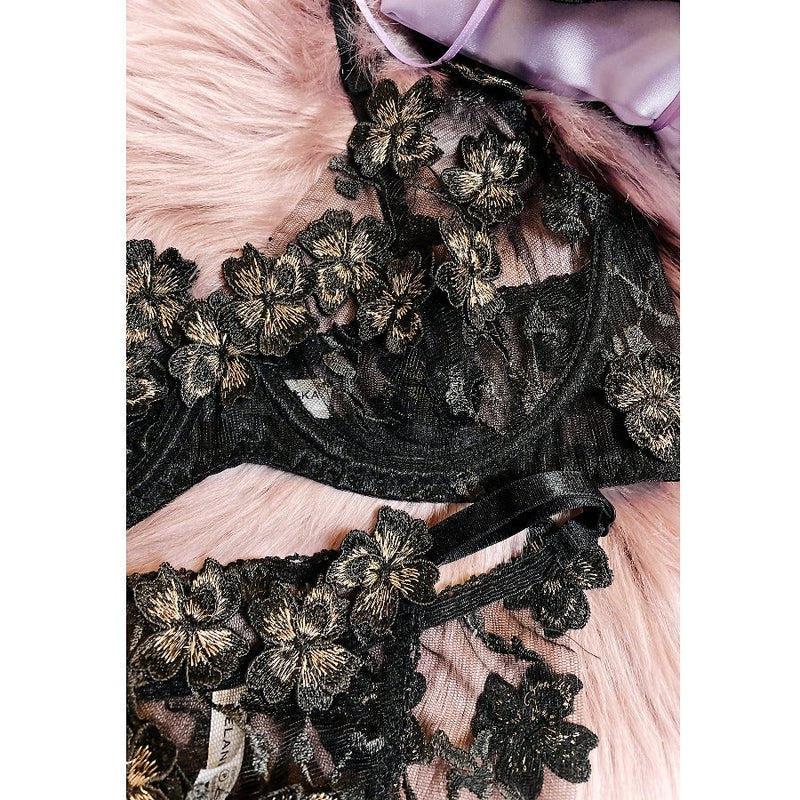 Ornella black underwire bralette - Angie's showroom
