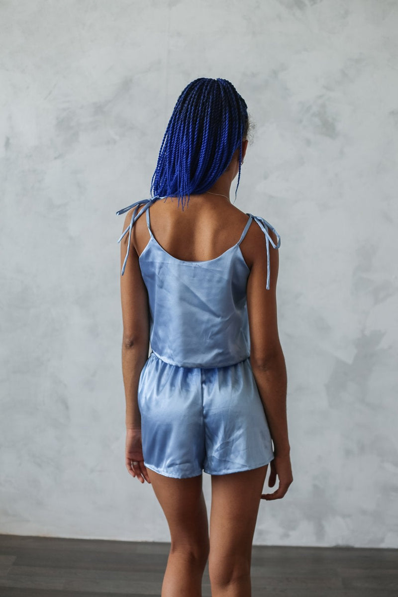 Shop New Pajama Set Crop Top Plus Shorts Online – Angie's Showroom